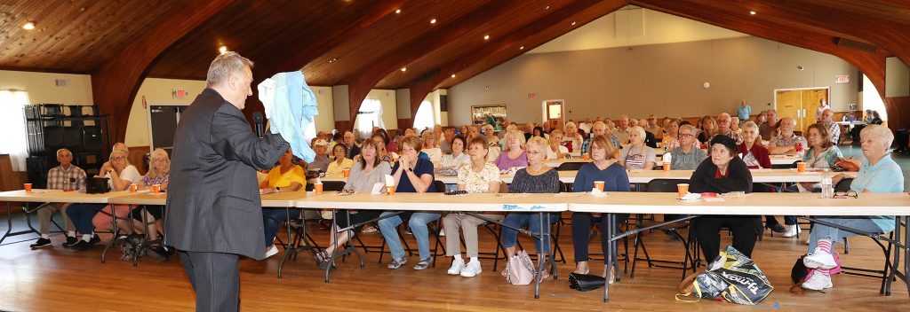 Paul Jetter presents to the Hopatcong Seniors Club.