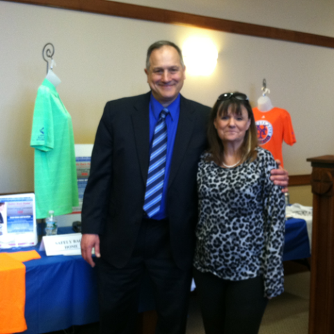 With Debbie Wertalik, Founder and President of Putting The Pieces Together, at Bergen County Access for All Community Forum, Ridgewood, NJ, April 25, 2015