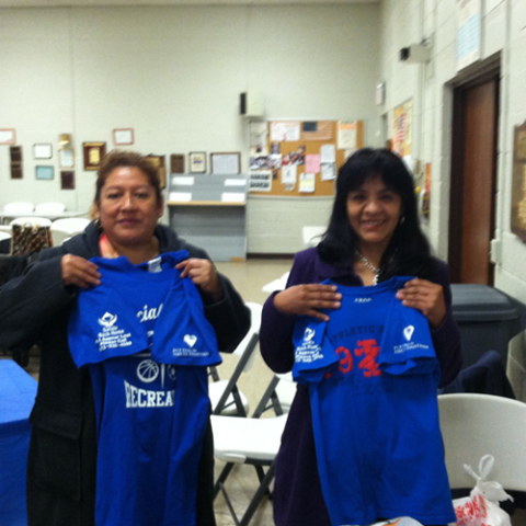 Moms with SBH shirts for their children at Putting the Pieces Together, Lyndhurst, NJ - Wednesday nights